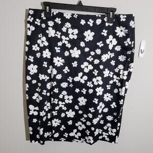 TALBOTS FLORAL‎ pencil skirt plus size 14